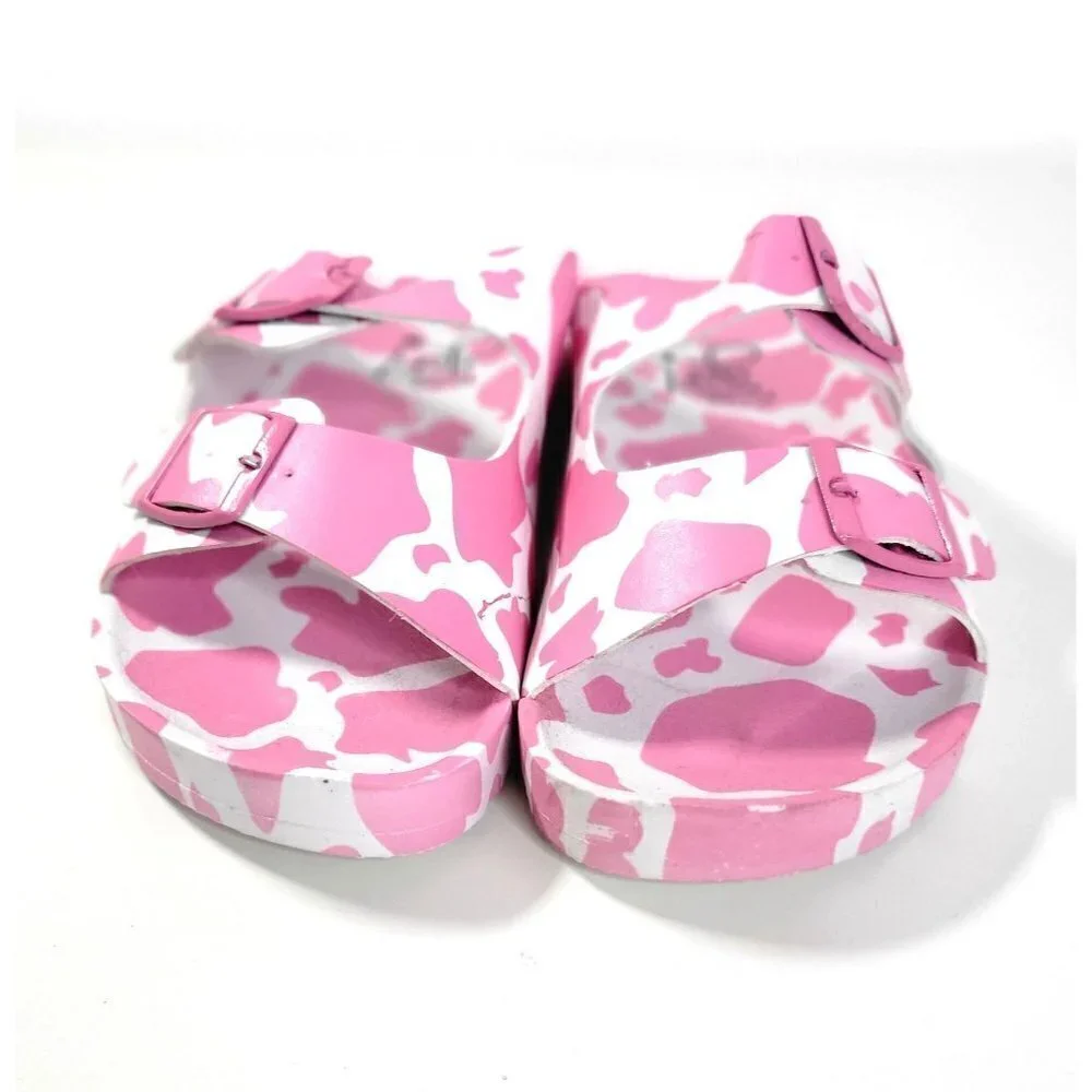 Girls' Olivia Miller Little Kid & Big Kid Moo Pink Footbed Sandals Size 4